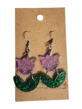 Petal Pixie Charm Acrylic Drop Earring